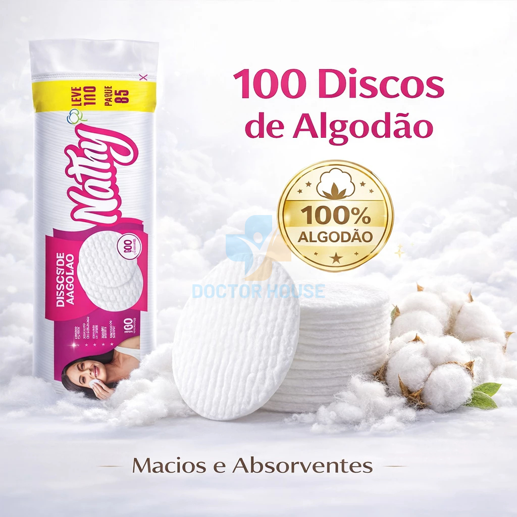 Discos De Algodão Dupla Face Limpeza Remove Maquiagem 100 Un em Oferta na Shopee