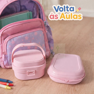 Marmita Com Divisória 660ml Infantil Escolar Com Sanduicheira Kit Infantil Economico - BPA Free Kids em Oferta na Shopee