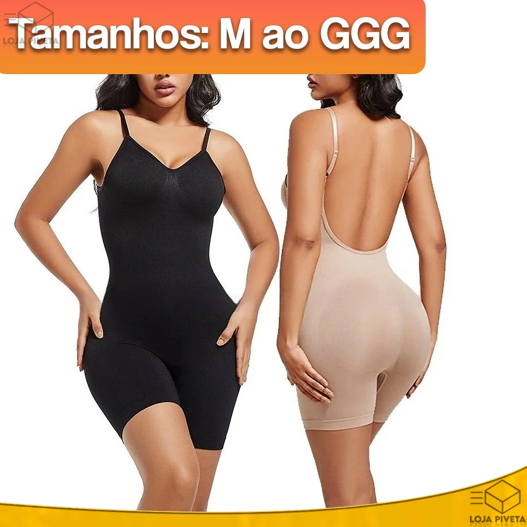 Macaquinho Cinta Modeladora Feminina de Compressão Levanta Bumbum Redutor de Medidas Alta Qualidade
