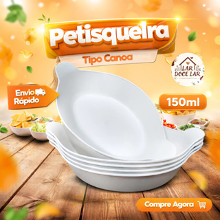 Kit Petisqueira Barquinha Canoa 150ml Pequena Branca Churrasco Festa Frios Amendoim Caldos em Oferta na Shopee