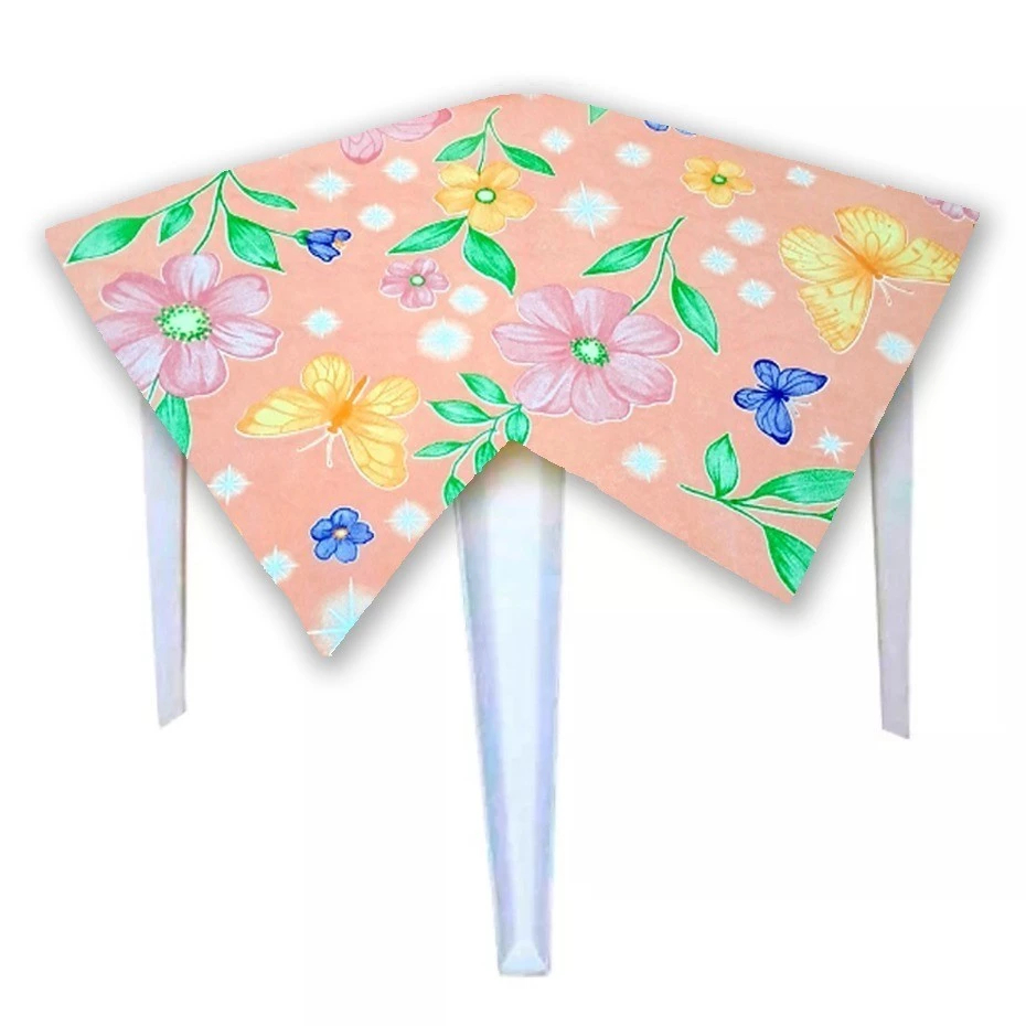 Toalhas de Mesa 70X70 de TNT Floral Fly salmão - De 5 a 20 unidades (Escolha a baixo)