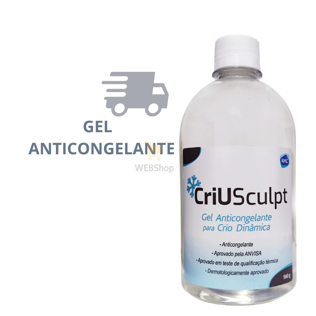 Gel Anticongelante RMC Incolor 560g – Para Criofrequência e Criolipólise Profissional
