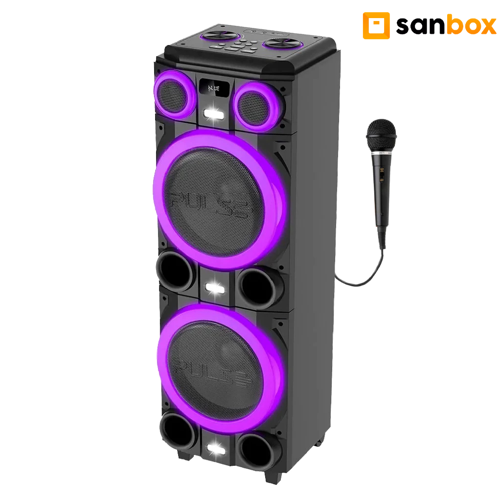 Caixa de Som Torre Pulse SP518 Double 10 TWS Bluetooth 2000W - 1 Mic em Oferta na Shopee