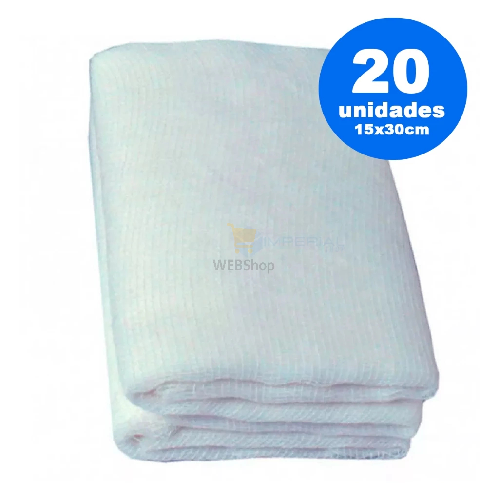 Curativo Algodonado Compressa Tipo Izobec 15x30cm - 20 Unids