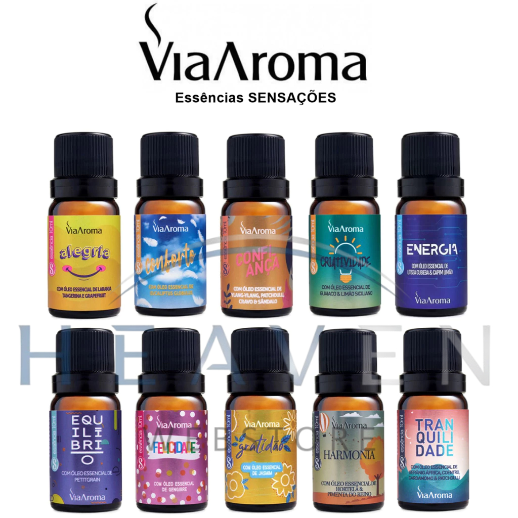 Essência Via Aroma Sensações Aromatizador Difusor - Escolha o Seu Aroma