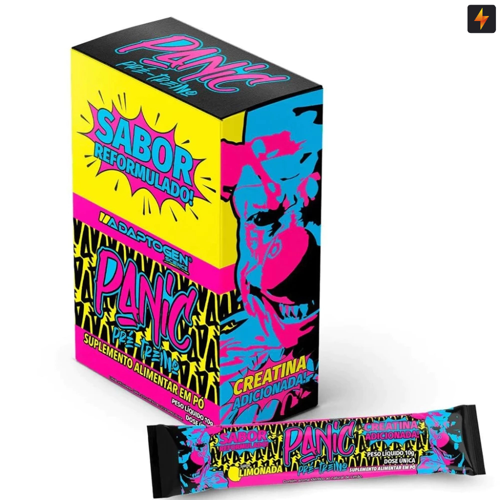 Pré Treino Sache Adaptogen 10g Panic Cafeína Taurina em Oferta na Shopee