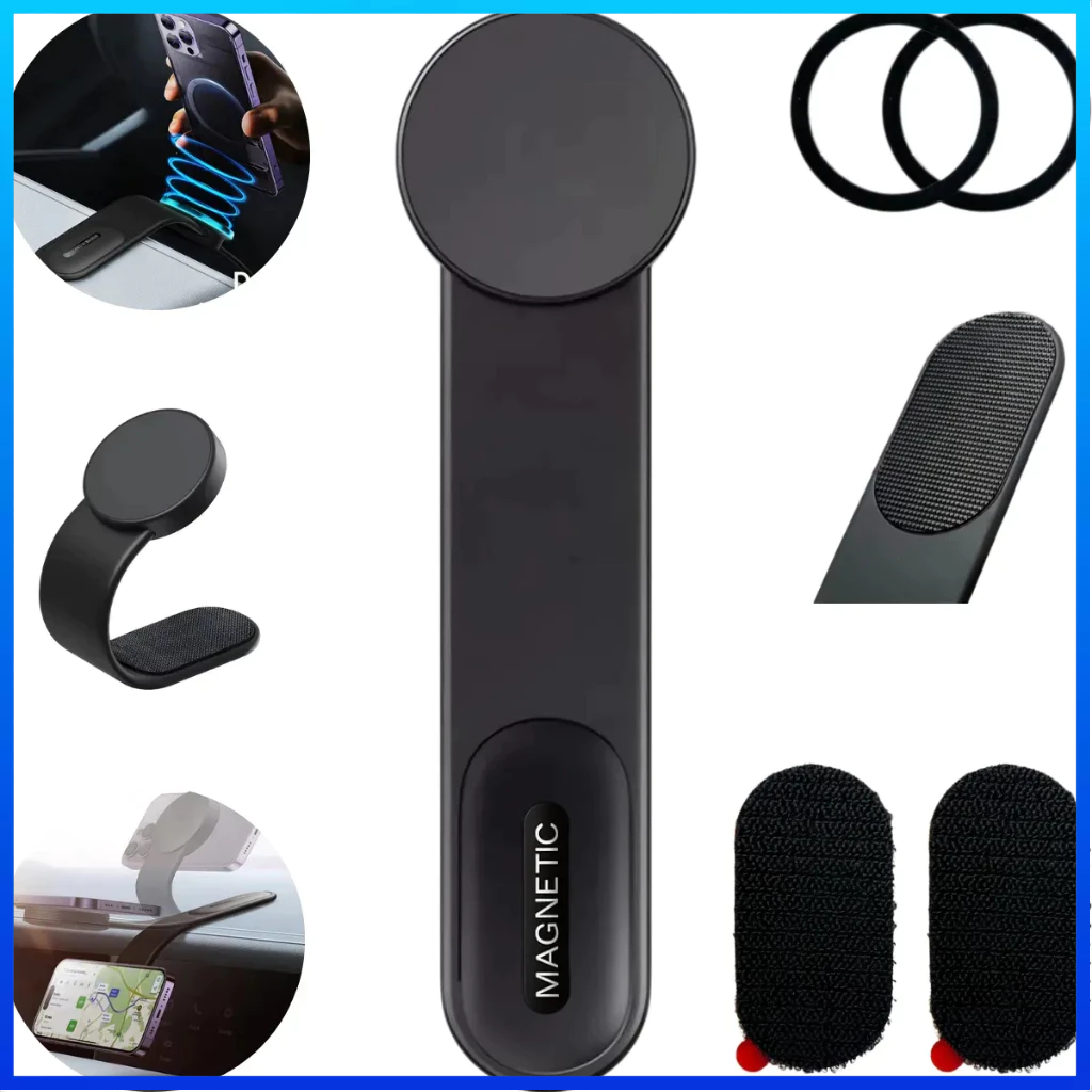 Suporte Veicular MagnéticoVentosa Forte para Para-brisa e Painel  Rotação 360° Fixação Magnética Universal para Celular