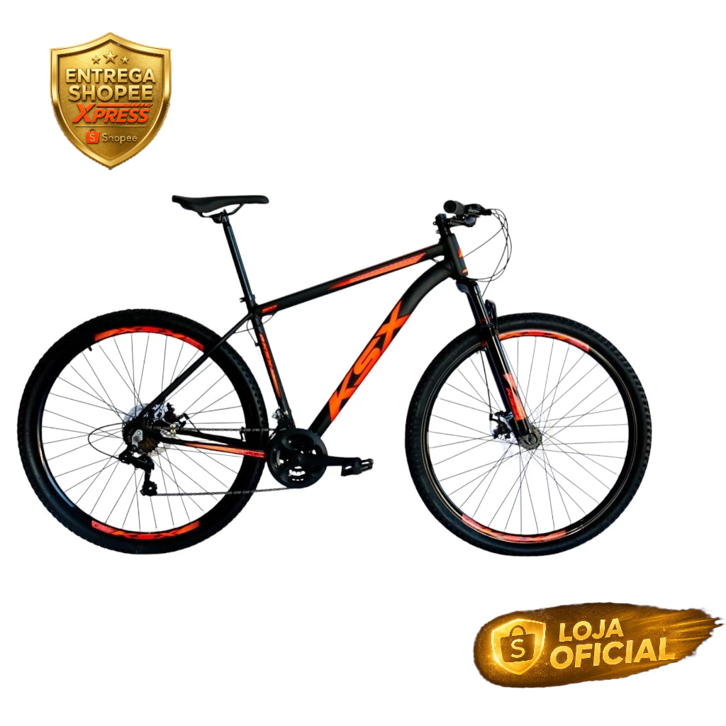 BICICLETA BIKE ARO 29 MTB ALUMÍNIO KSX SD7 24V MARCHAS INDEX CABEAMENTO INTERNO PBC UNISSEX
