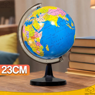 Globo Terrestre Mapa Mundi Grande Giratório Mesa Com Escala de Latitude Didático Decorativo Escolar