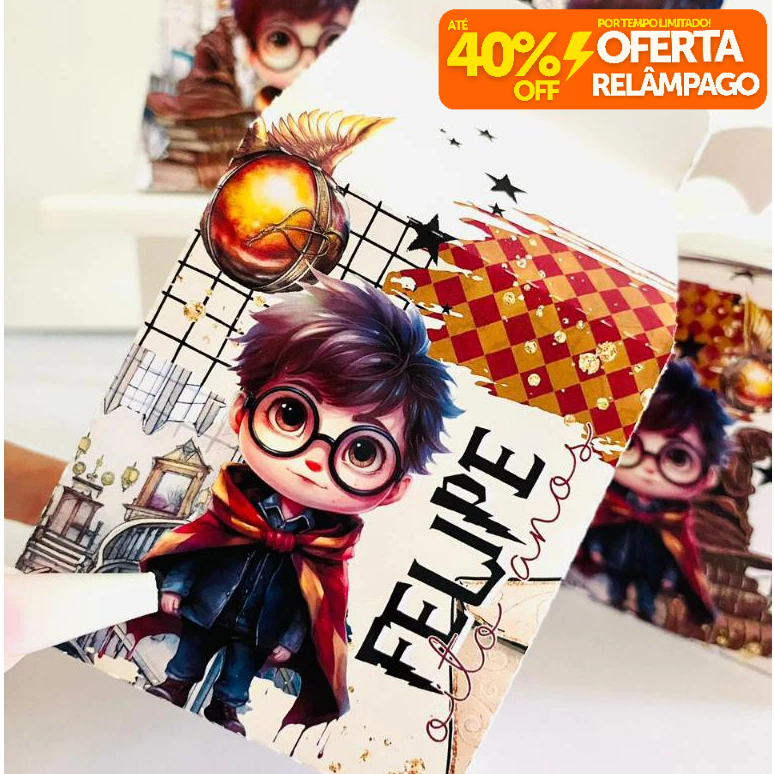 Kit Caixinhas Personalizadas HARRY POTTER MENINOS E MENINAS para Decoração de Festa e Aniversário