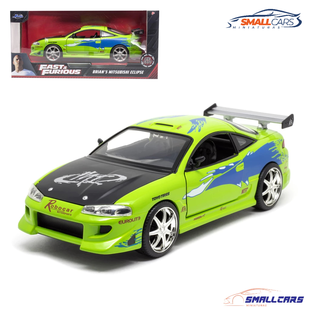 Miniatura de Carro Mitsubishi Eclipse Brian Velozes e Furiosos 1/24 Jada