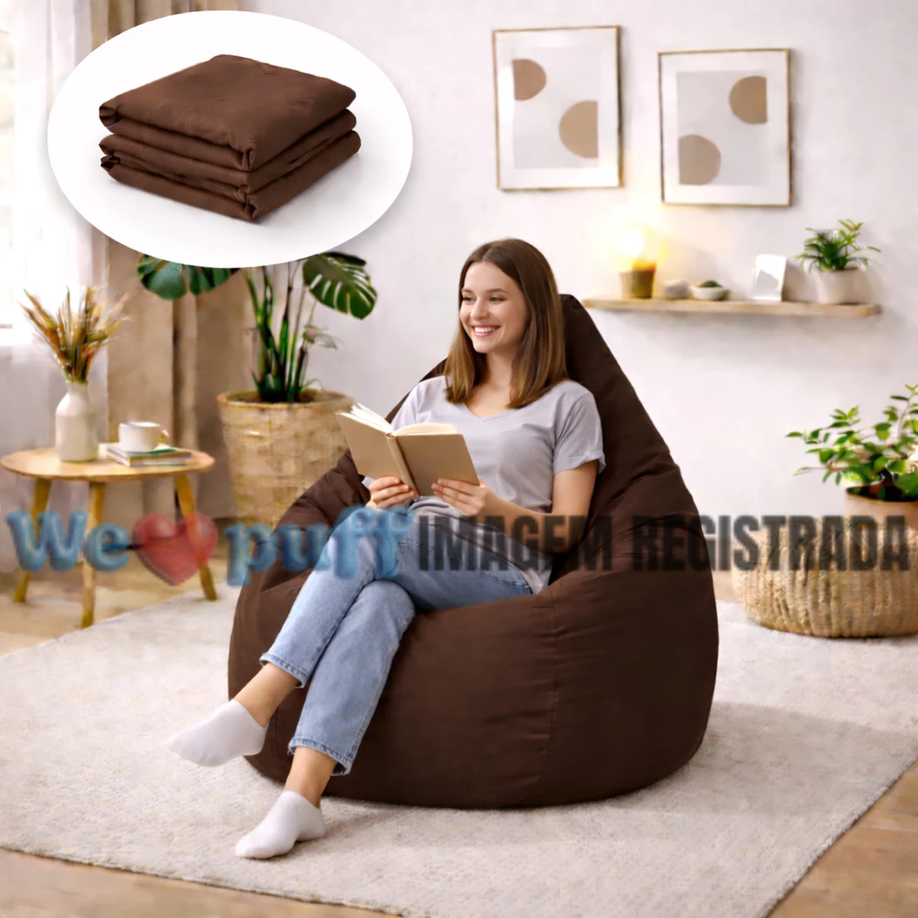 Puff Pera Grande Vazio Para Sala Escritório - Diversas Cores