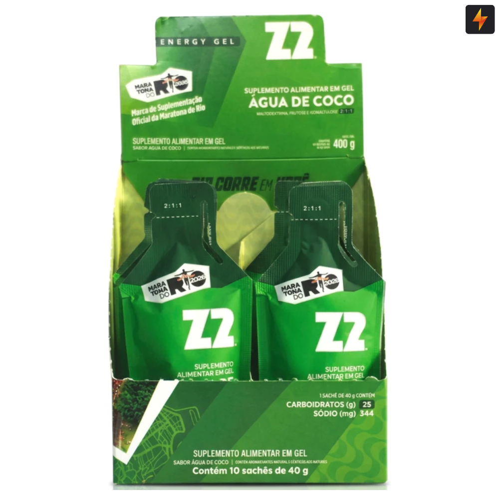 Carboidrato Energy Gel 40g Z2 Caixa com 10 Un - Hidratação Eficiente - Energia C