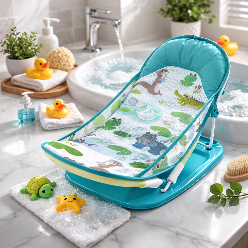 Cadeira De Banho Bebe  Assento Infantil Balanço Verde Do nascimento aos 12 meses (até 9kg)