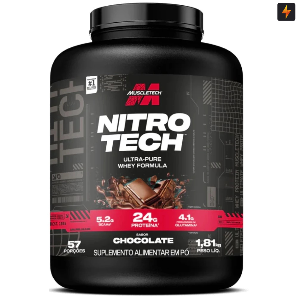 Whey Protein Isolado Concentrado Hidrolisado Nitro Tech Ultra Pure 3W 1,8kg Muscletech