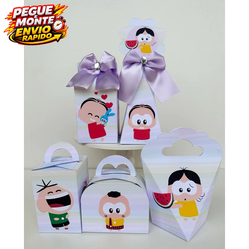 Kit Personalizados Mônica Toy Pegue e Monte Lembrancinha Caixinha (Com nome e idade mandar no chat)