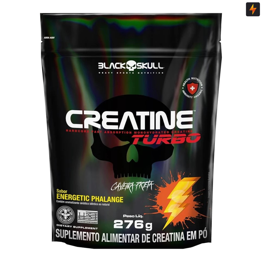 Creatina Turbo Refil 276g Energic Phalange - Black Skull