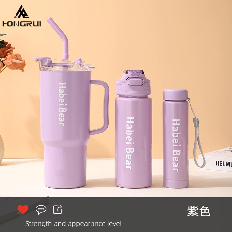 Kit 3 Garrafa Copo Tendência Agua Squeeze Com Adesivos Lembretes beber Agua 1.2L e 800ml e 300ml em Oferta na Shopee