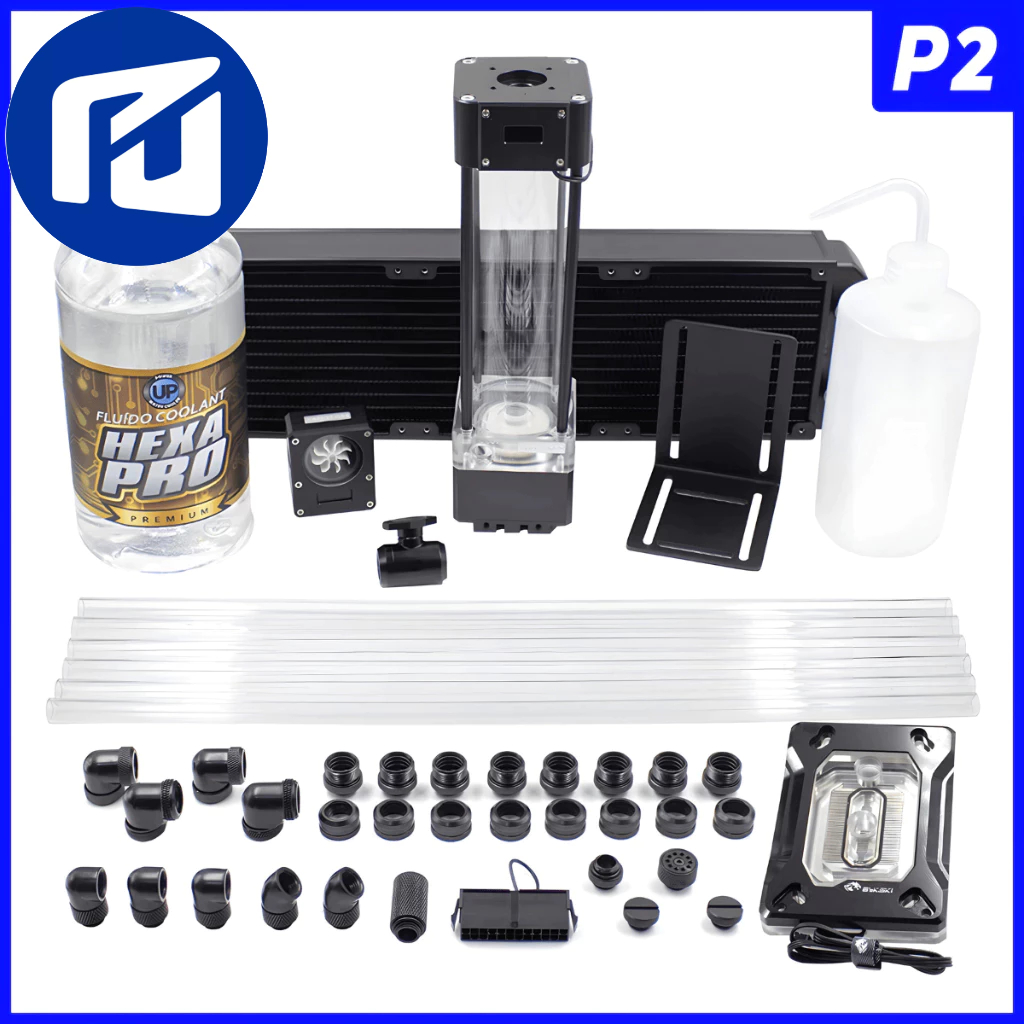 KIT Water Cooler Custom Completo 360MM MAX Premium ARGB Tubos Rígidos