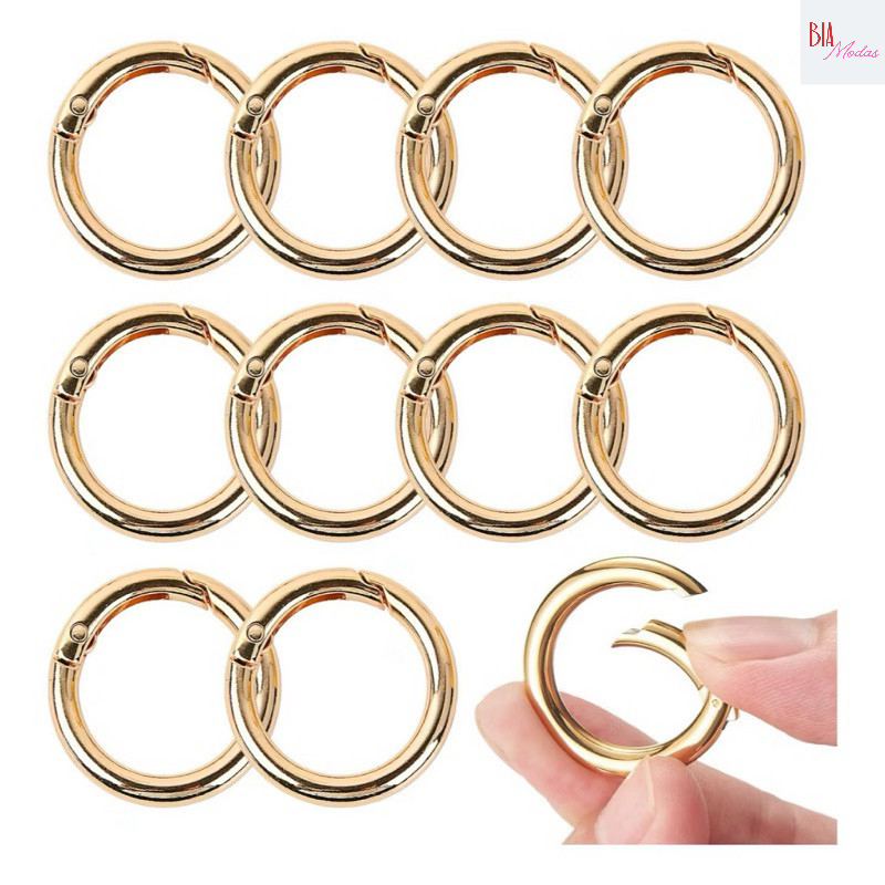 Argolas Premium articulada mosquetão para bolsas e chaveiro em Oferta na Shopee
