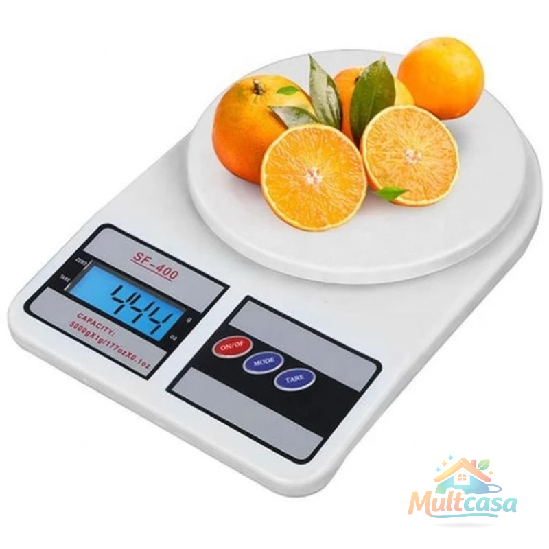 Balança Digital de Cozinha Alta Precisão 1g a 10kg SF-400 Dieta e Receitas