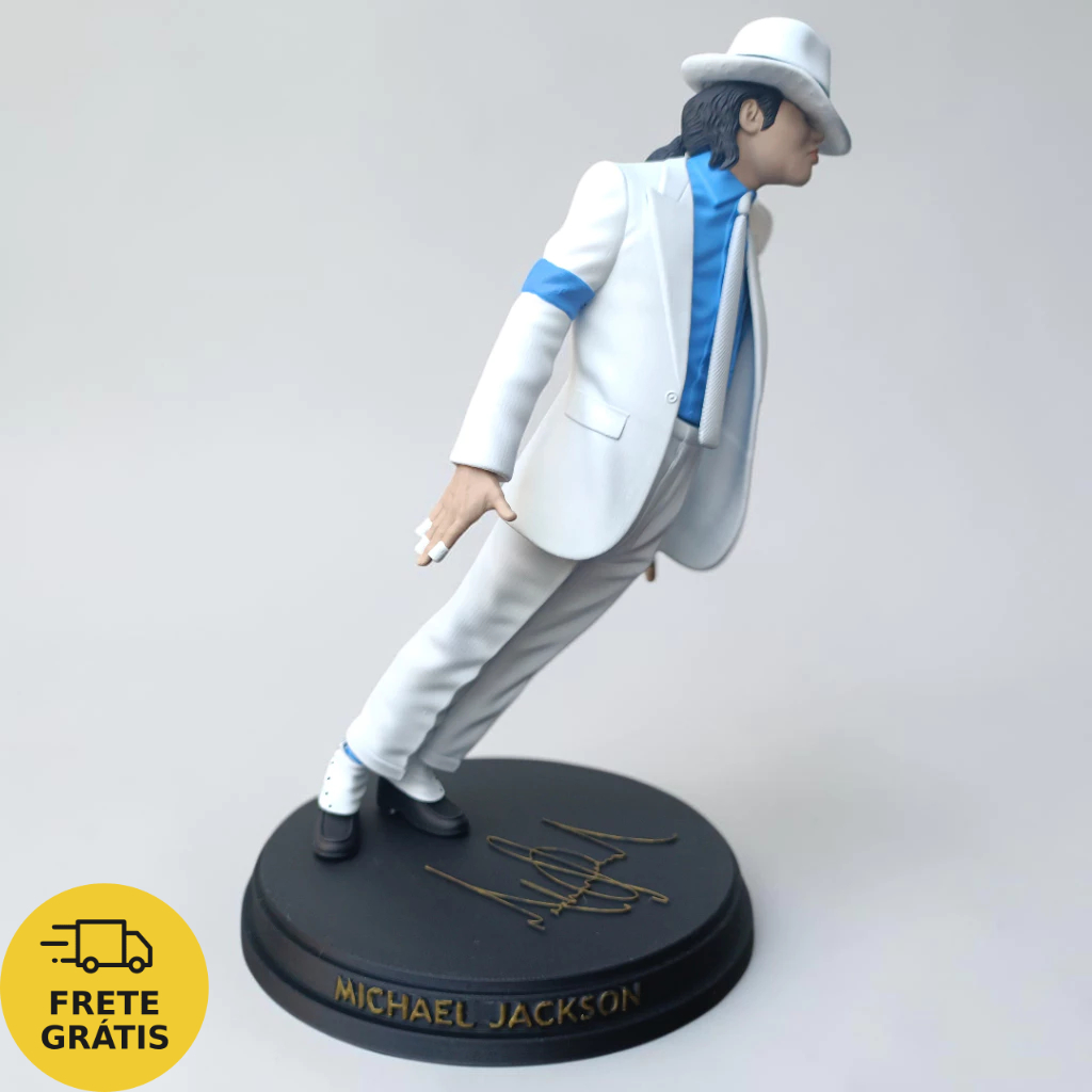 Estátua Michael Jackson Rei do Pop – Resina – Pintada à Mão – Presente Fã de Música - Boneco Michael