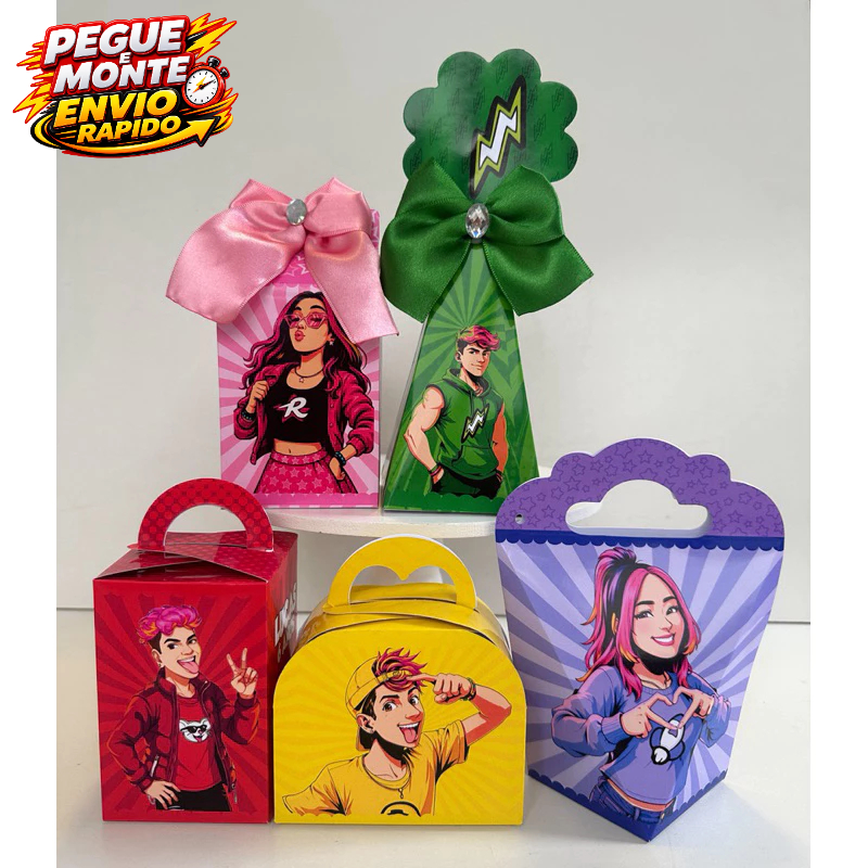 Kit Personalizados grupo dos Rosa Emily Vick Void Pegue e Monte Kit Lembrancinha Caixinha(Informe Nome e idade no Chat)