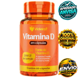 VITAMINA D 2000UI POR CAPSULA COLECALCIFEROL(D3) 1 AO DIA 60 CAPSULAS - VIDEIRA 7