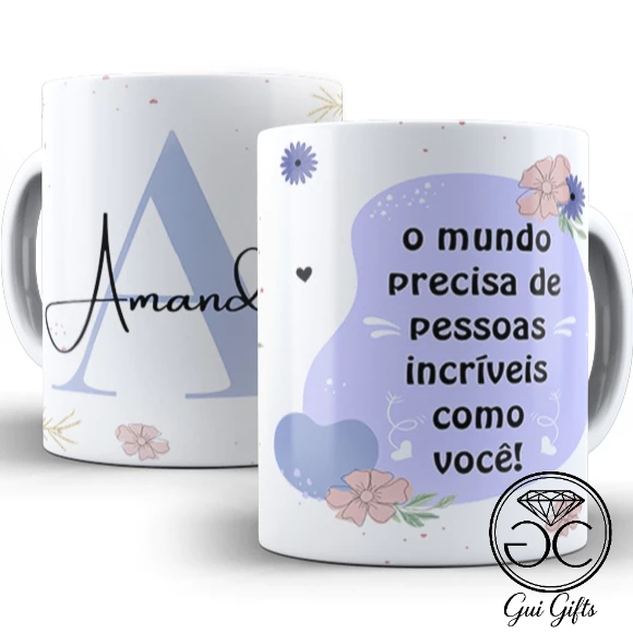Caneca Xícara Personalizada Com Seu Nome – Presente Criativo Porcelana 325ml em Oferta na Shopee