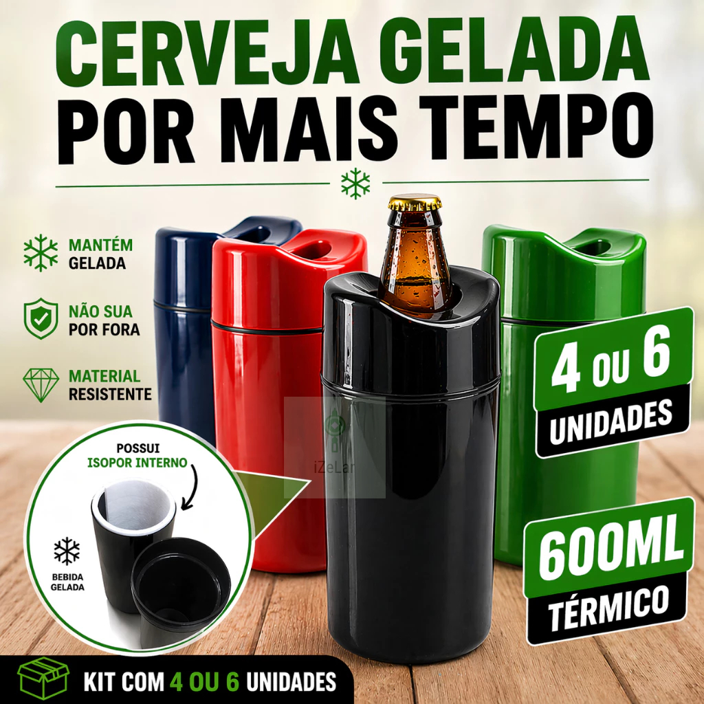 6 ou 4 und Porta Garrafa De Cerveja 600ml Isopor Térmico Camisinha De Cerveja Para Bebida Lanchonete