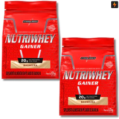 Kit 2x Nutri Whey Gainer 1,2kg Nova Embalagem - Nova Fórmula 20g Proteína Integralmedica