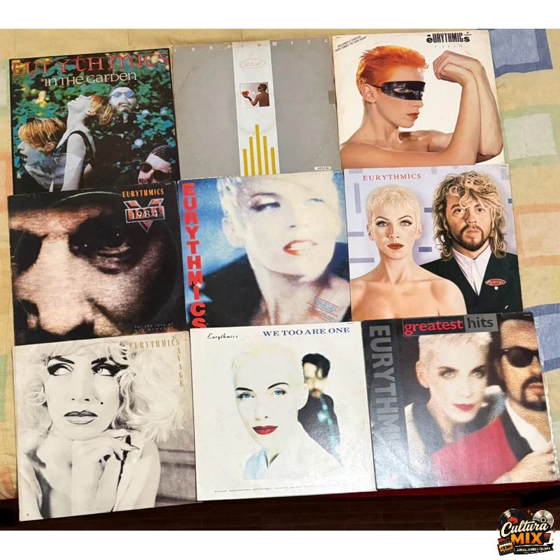 LP Eurythmics Coleção Lote Sweet Dreams 9 discos Vinil Anos 80 Cantoras