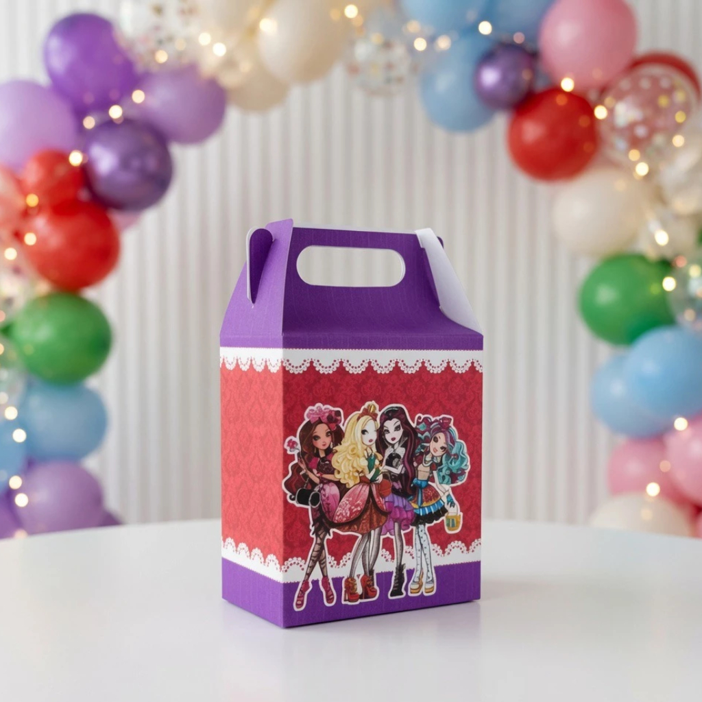 CAIXA MALETINHA EVER AFTER HIGT|  PEGUE E MONTE |  LEMBRANCINHAS PERSONALIZADAS - ANIVERSÁRIO | MIMOS PERSONALIZADOS