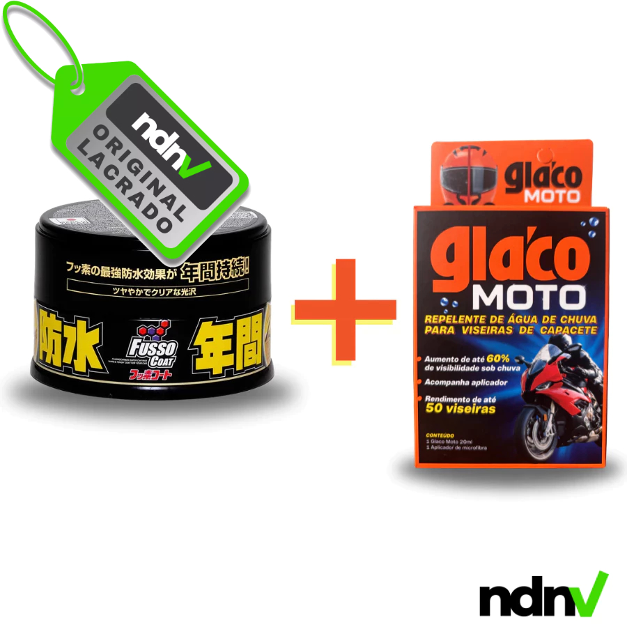 Cera Fusso Coat Black Cores Escuras e Glaco Moto Soft99