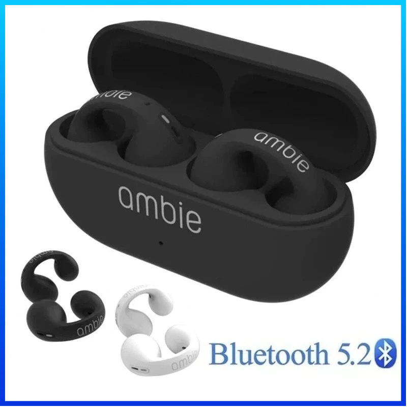 Fone de Ouvido Sem Fio Condução Óssea Sound Earcuffs Bluetooth 5.3 Esportivo Original Ambie