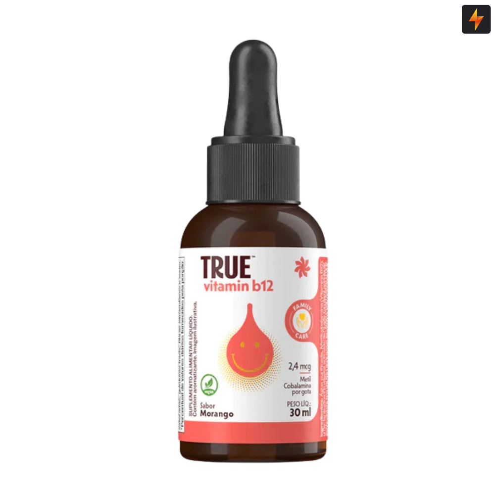 True Vitamina B12 Líquida 30ML - Sabor Morango - TrueSource