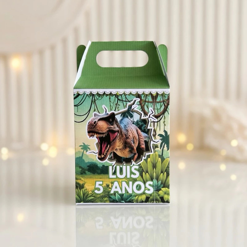Caixa MALETINHA Dinossauro| Caixa Personalizada Com Nome | Mimos Aniversário Lembrancinhas Personalizados Kit Festa