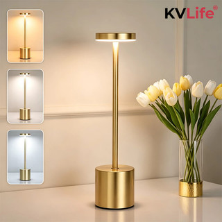 Luminária de LED recarregável por USB, três tons