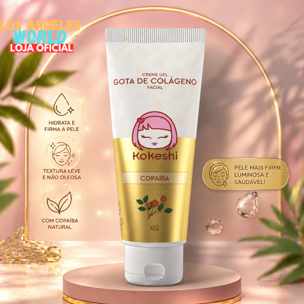 Creme Gel Regenerador Facial Gota de Colágeno Kokeshi 45g