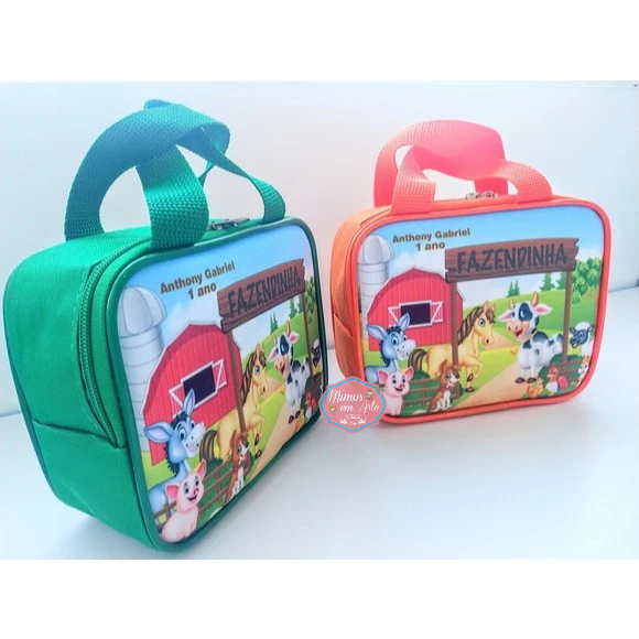 Kit Bolsinha maletinha lembrancinha personalizada para aniversário (Fazendinha)