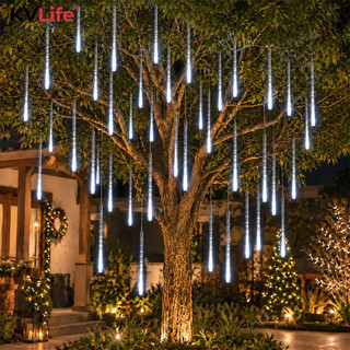 Cascata LED Chuva de Meteoro 8 Tubos 3m 50cm Bivolt Pisca Pisca para Natal Festa Casamento e Casa