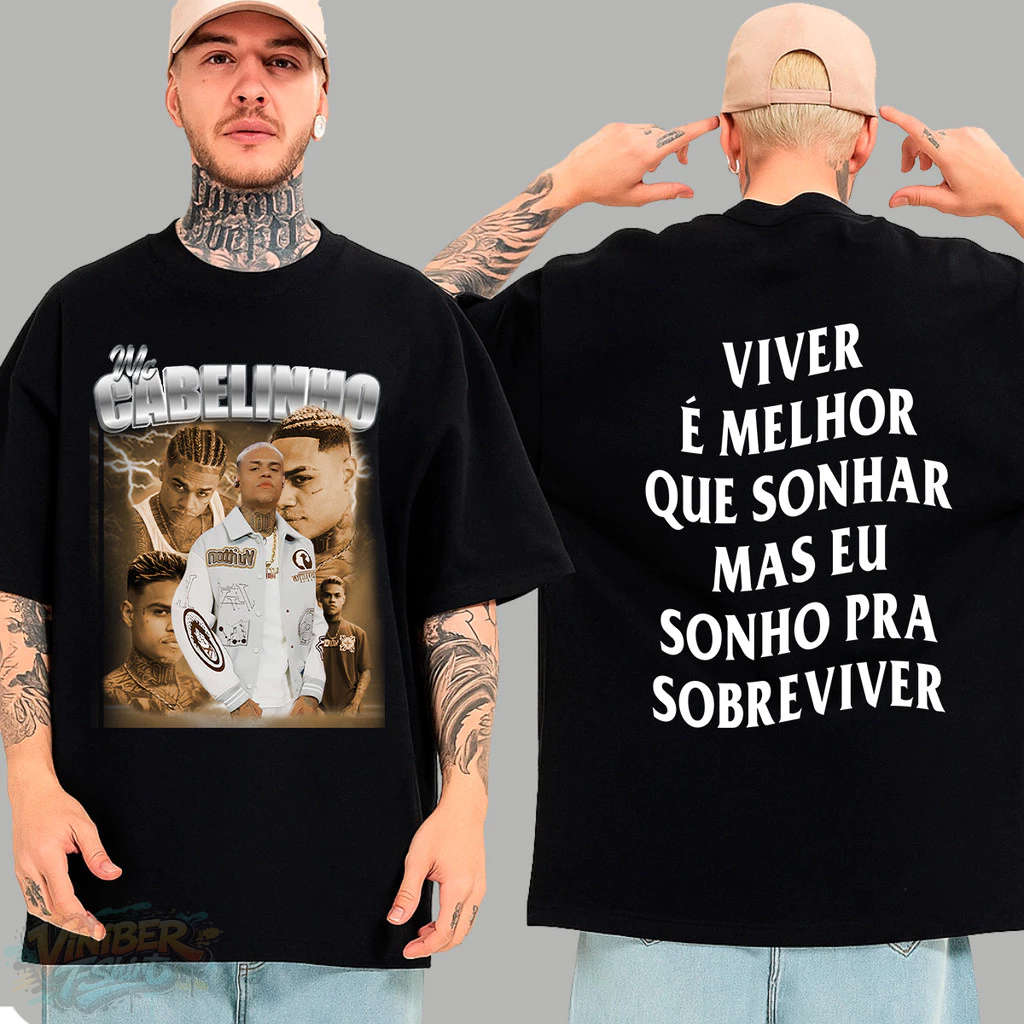 Camiseta Básica Mc Cabelinho Camisa 100% Algodão Streetwear Temos Plus Size Lançamento - Envio Rápido