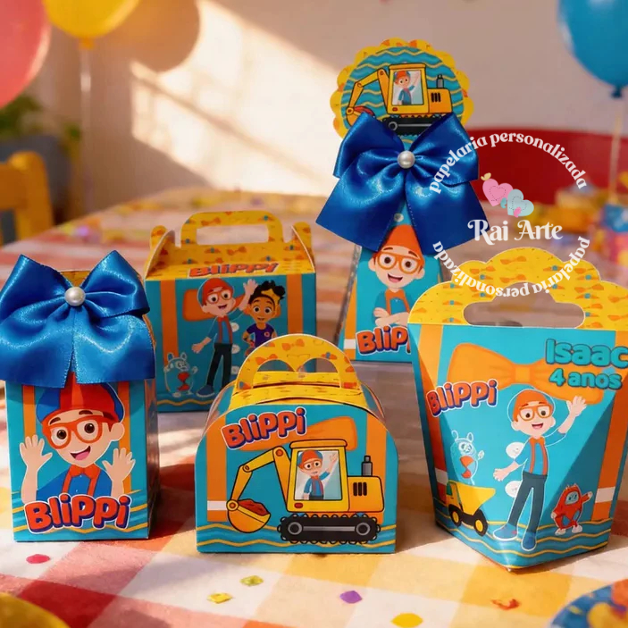 KIT FESTA MENINO BLIPPI ANIVERSARIO LEMBRANCINHAS ANIVERSÁRIO FESTA INFANTIL PERSONALIZADOS  - PEGUE E MONTE