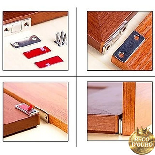 Kit 8 Imãs de Porta de Armário Ultrafinos Magnético Fecho Gaveta Trinco Pronta Entrega