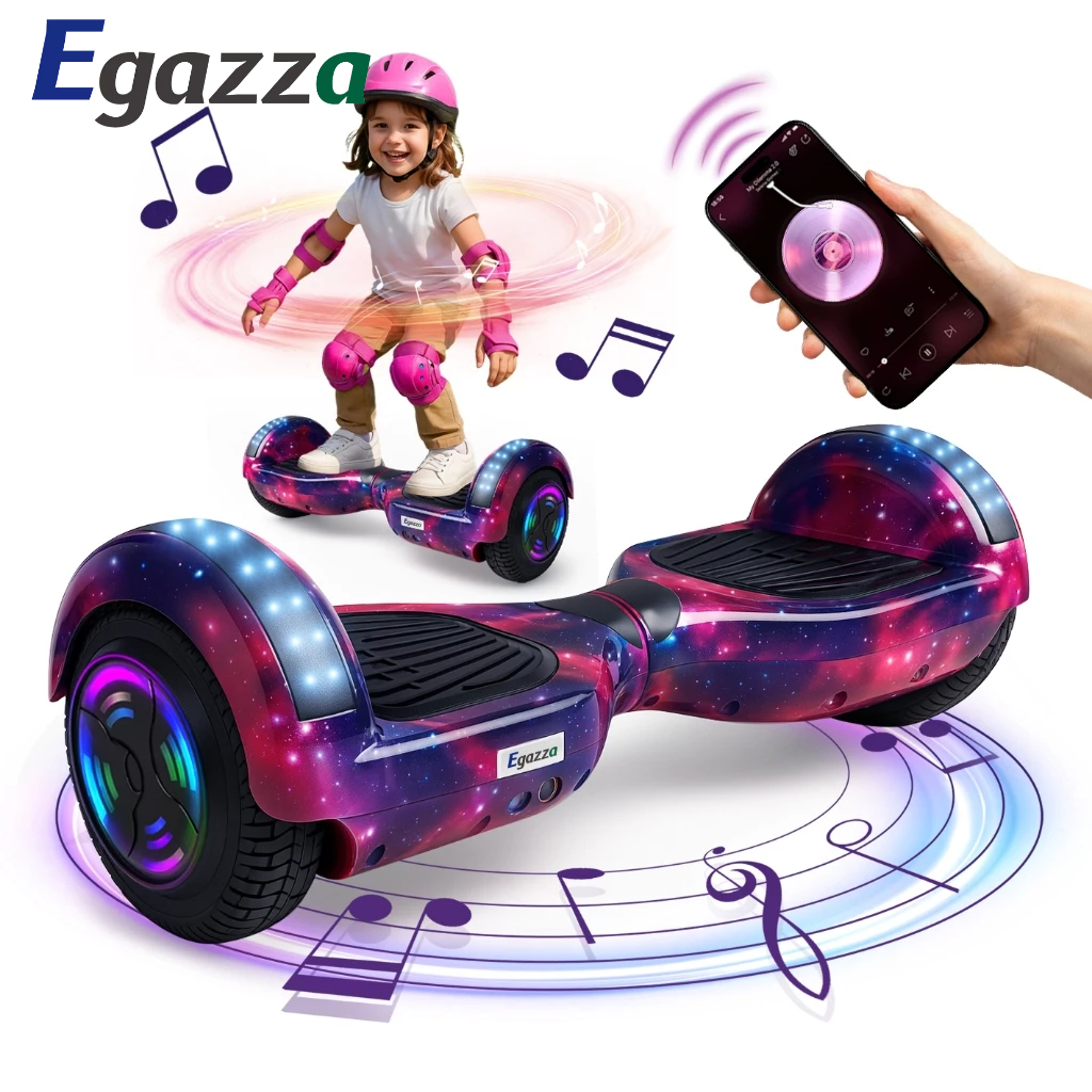 Egazza 500 W Hoverboard Infantil De 6,5 Polegadas e Bicicleta Equilíbrio Elétrica Motor Sem Escovas