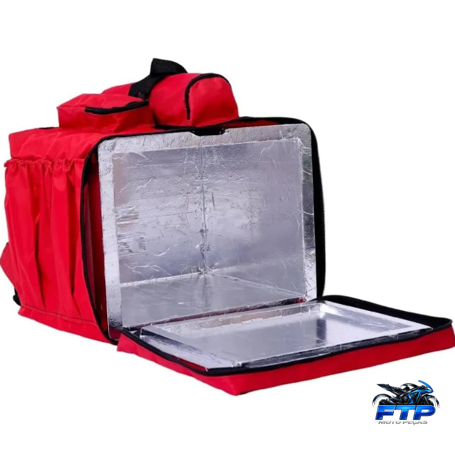 BAG MOTOBOY MOCHILA BAG LAMINADA VERMELHO 45 LITROS — imagem 2 de 2
