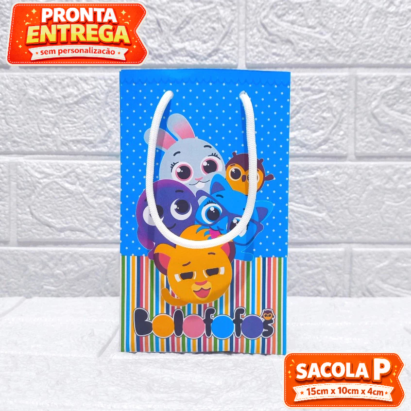 Sacolinha Bolo fofos Festa Infantil Lembrancinha 10x15x4cm Pequena Pegue e Monte Pronta Entrega