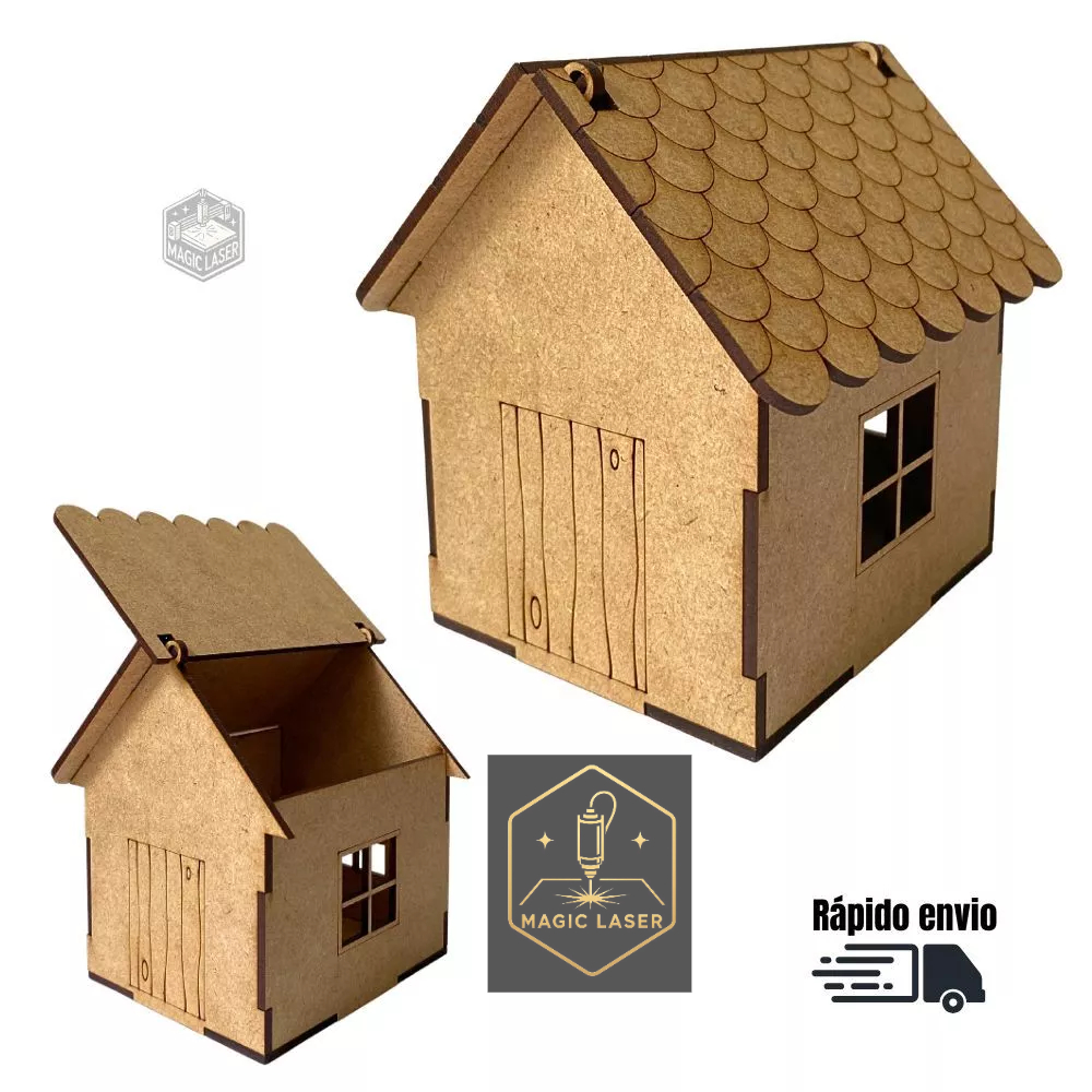 Casinha Decorativa em MDF - Kit 10, 5, 2 unidades