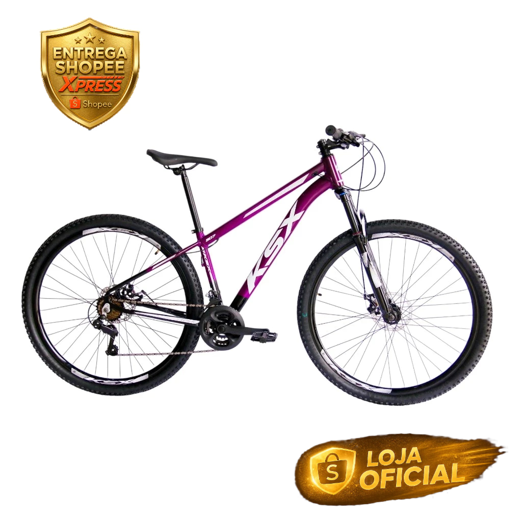 BICICLETA BIKE ARO 29 MTB ALUMÍNIO KSX 24V MARCHAS INDEX CABEAMENTO INTERNO UNISSEX