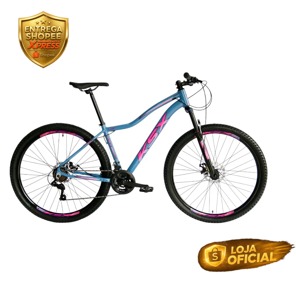 BICICLETA BIKE ARO 29 MTB ALUMÍNIO KSX 24V MARCHAS INDEX CABEAMENTO INTERNO FEMININA